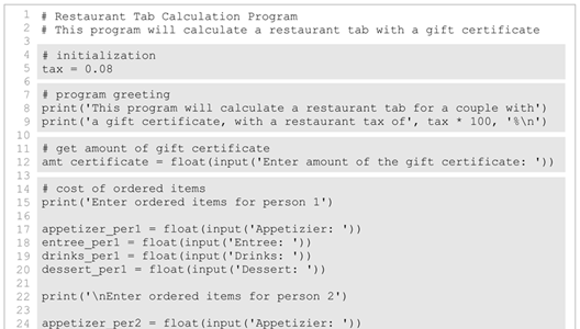 Partial Code for Horse Race Program