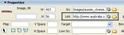 Property inspector, with URL link