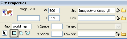 Rectangular hotspot tool