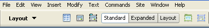 Standard Mode on the Insert bar