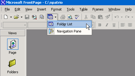 Folder List button