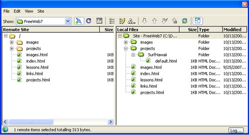 Figure 6b: Finished File Panel