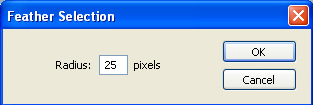 Feather Selection dialog box