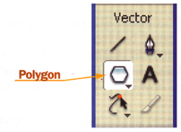Polygon tool on the Tools panel