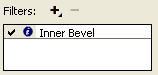 Filters section of the Property inspector