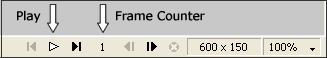 Frame controls in the Document window