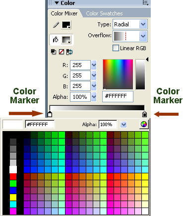 Changing gradient colors
