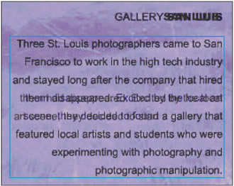 Aligning the text to the comp image