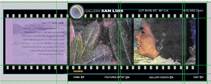 Sliding the filmstrip to the left