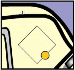 Box with circle indicating gallery location