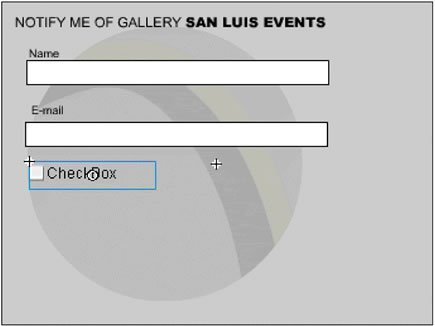 A check box on the Stage