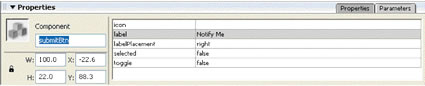 Button parameters