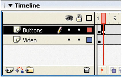 Creating a keyframe for the Stop Video button