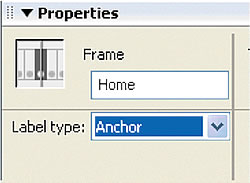 Labeling a named anchor
