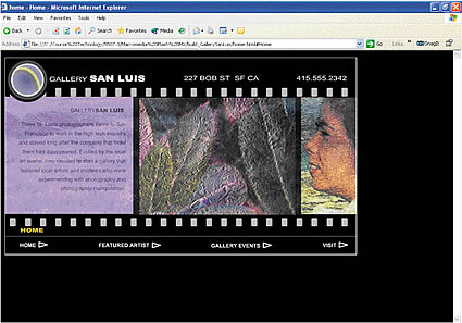 Site stuck in corner of the browser