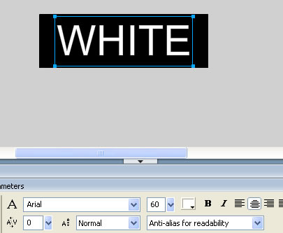 Text entered in Text 1 layer