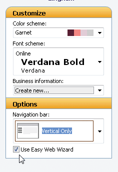 Customize area